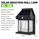 lampe solaire murale noire moderne ampoule led ip65 batterie lithium grille fenetre
