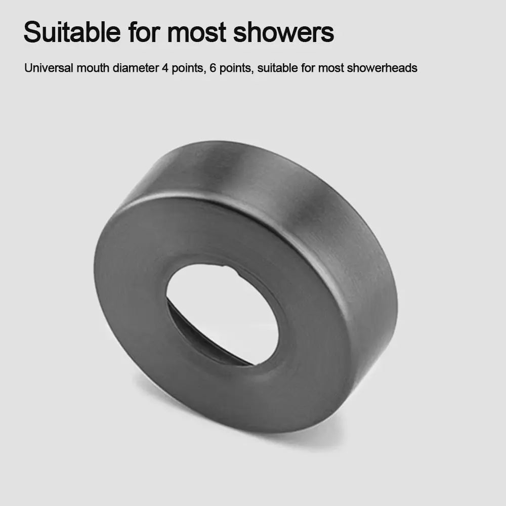 cache douche gris métallisé finition brossée moderne adhésif inoxydable résistant chaleur corrosion