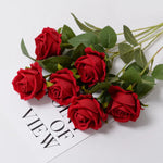 bouquet roses artificielles blanc rouge violet classique décoration maison anniversaire saint valentin mariage