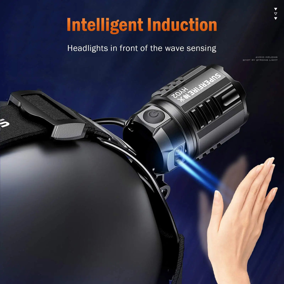 lampe frontale led rechargeable usb zoom télescopique haute puissance pêche