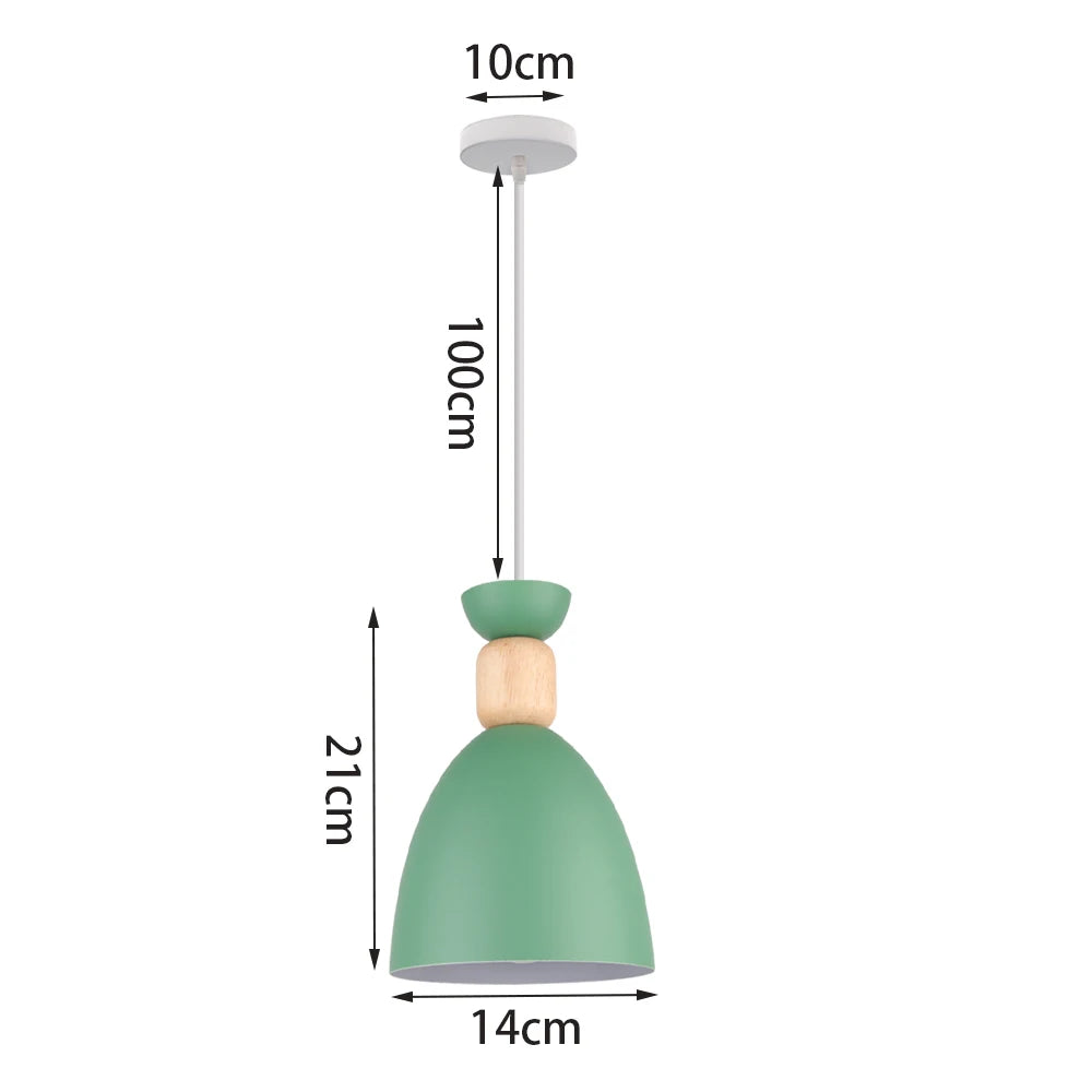 suspension lumineuse moderne vert conique câble suspendu salon chambrehôtel