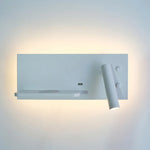 applique murale led moderne recharge sans fil étagère orientable chambre coucher minimaliste blanc noir