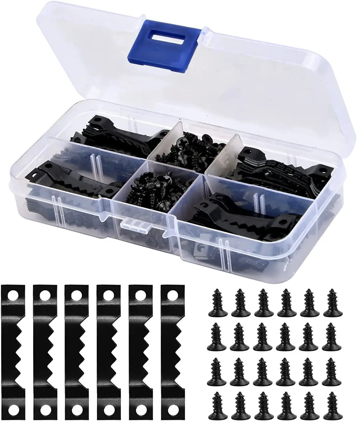 clips fixation noir doré texturés dents vis travail bois 100pcs accessoires crochets