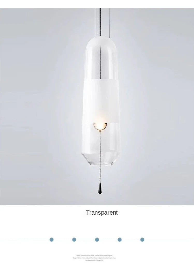 lampes suspendues modernes minimalistes gris fumé ambre transparent éclairage salon chambre étude