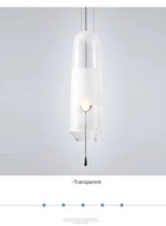 lampes suspendues modernes minimalistes gris fumé ambre transparent éclairage salon chambre étude