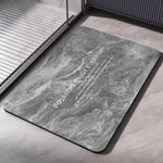 tapis bain moderne bleu gris motif animalier rapide absorption doux