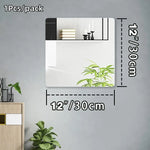 miroirs autoadhésifs acrylique blancs 3d décoration moderne stickers muraux rectangles ovales carrés