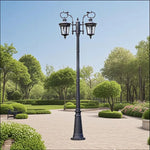 lampe rue industrielle led bronze élégante vintage ip65 éclairage public fer aluminium hand brushed