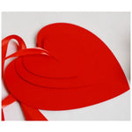 guirlande décorative mariage forme cœur motif double bonheur rubans rouges éventail chinois anniversaire fixations