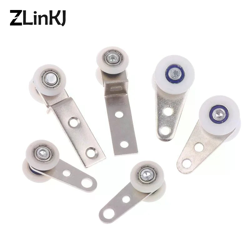 roulettes porte coulissante argenté blanc quincaillerie industrielle utilitaire métal plastique fixations trous vis fenêtre