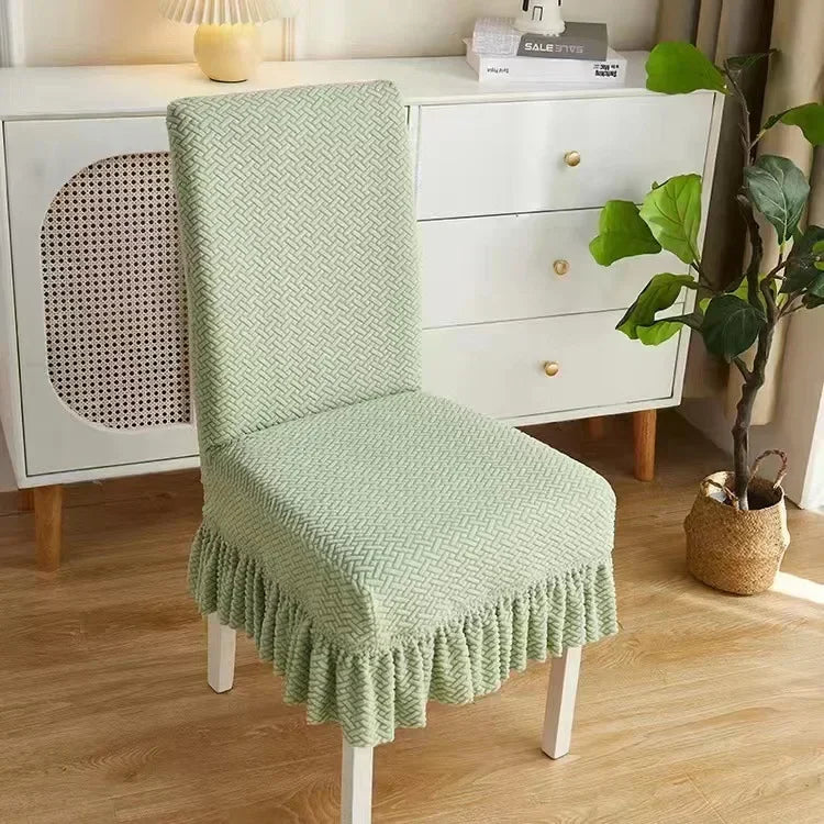 housse chaise tissé motifs géométriques moderne orange beige gris bleu