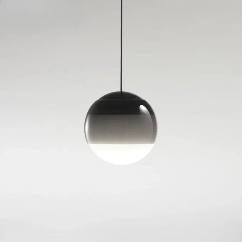 suspension lumineuse moderne câble suspendu gradient couleur vert bleu blanc
