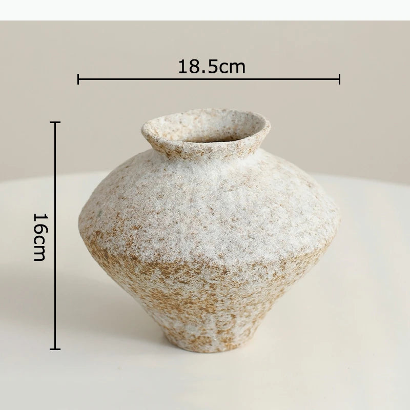 vase céramique rustique zen minimaliste beige marron blanc cassé orange naturellements