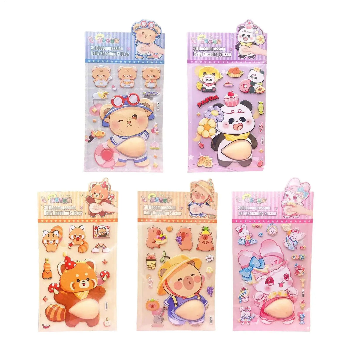 stickers 3d cartoon ours panda enfants maison adhésifs mignons dessins animés couleurs variées