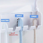 distributeur dentifrice mural moderne adhésif blanc noir brosse dents tube mat