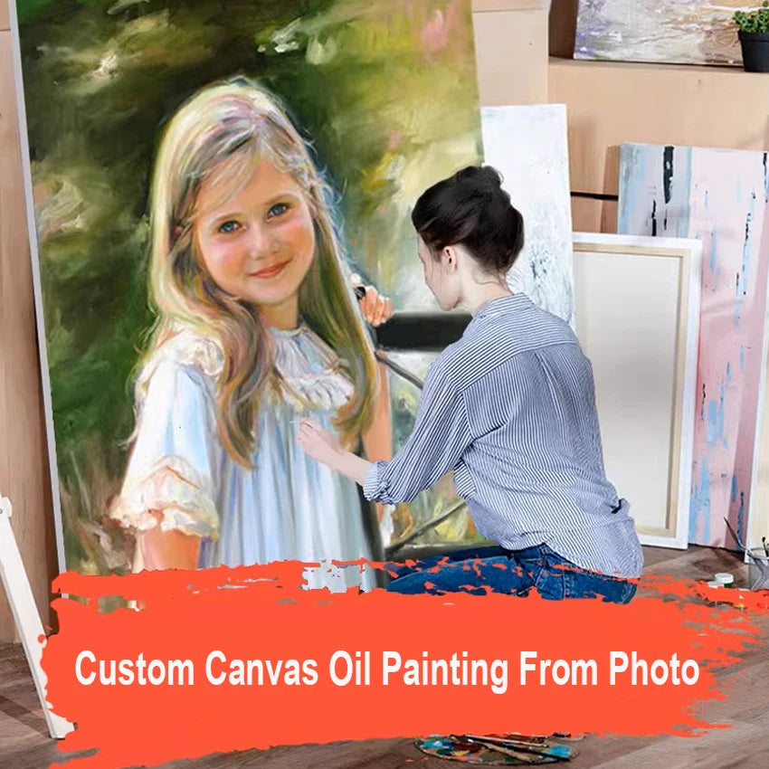 peinture l'huile personnalisée toile multicolore réaliste sans cadre decoration maison