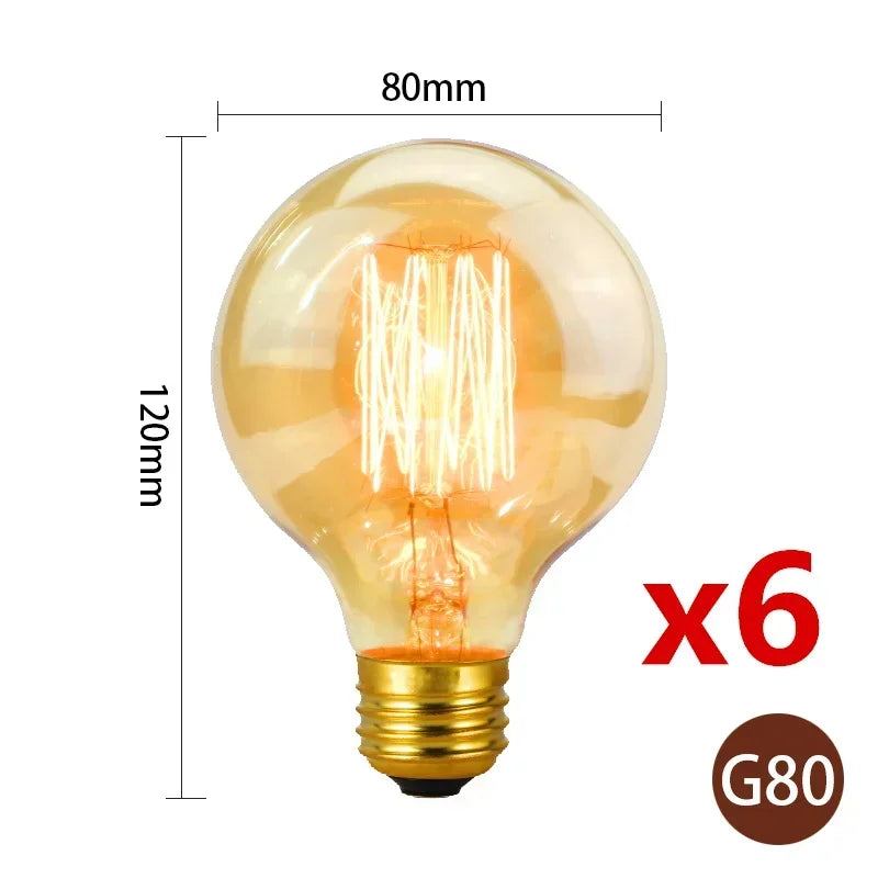 ampoule edison filamente spiral dorée vintage 360° lumens e27 transparente