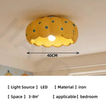 lampe moderne jaune points bleus enfant douce chaleur toucher réglable