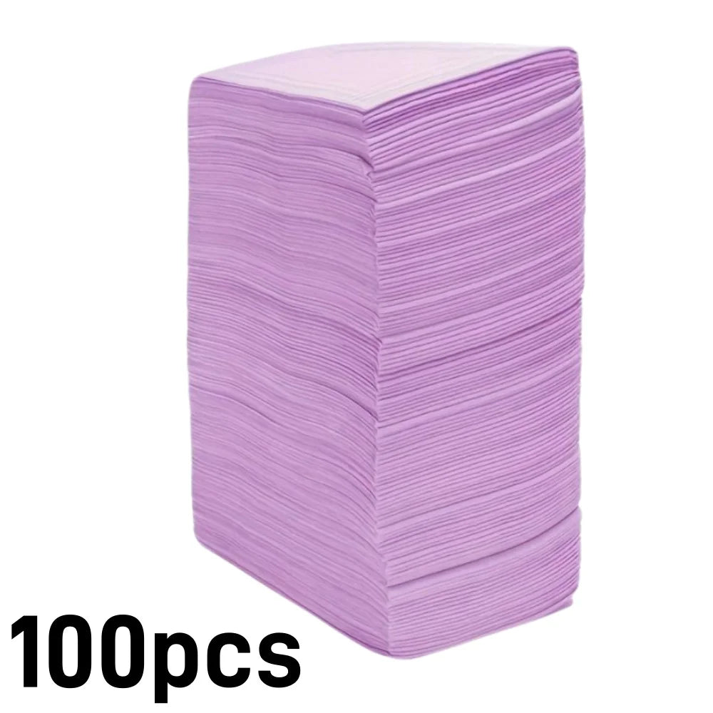serviettes jetables violet blanc rose rayures horizontales modernes 100 pièces coussin repos main emballage