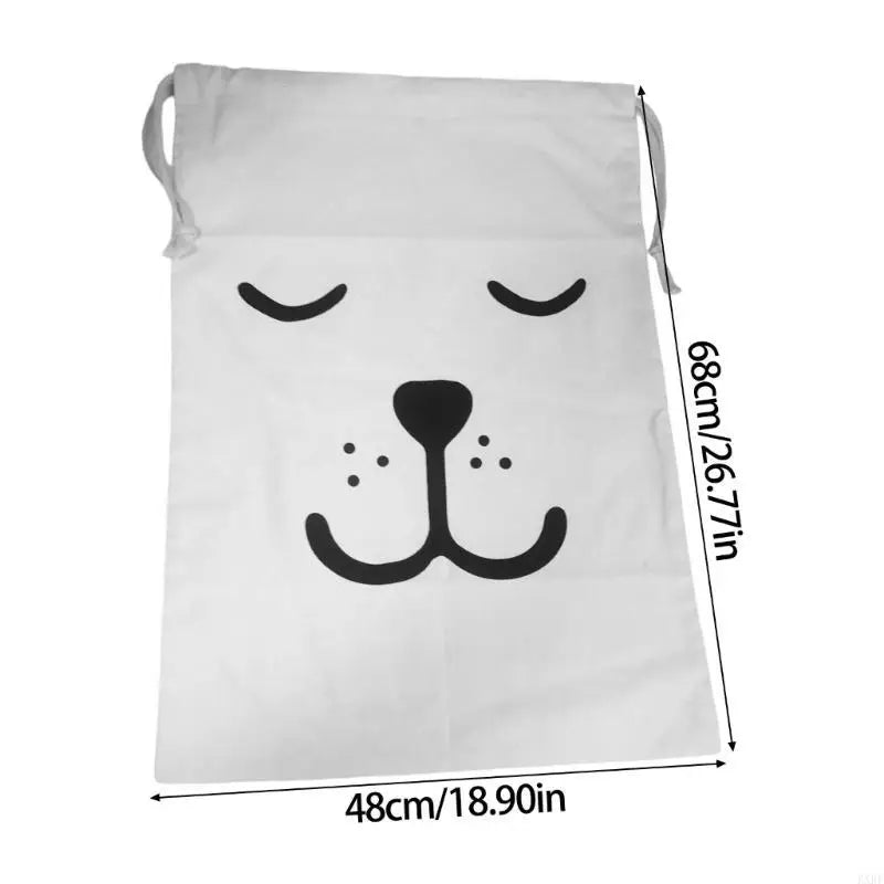 sacs cordons blancs motifs animaux ours chien panda enfants rangement chambre coucher