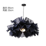 lampe suspendue moderne plissée blanc câble suspendu salon chambre nordique led