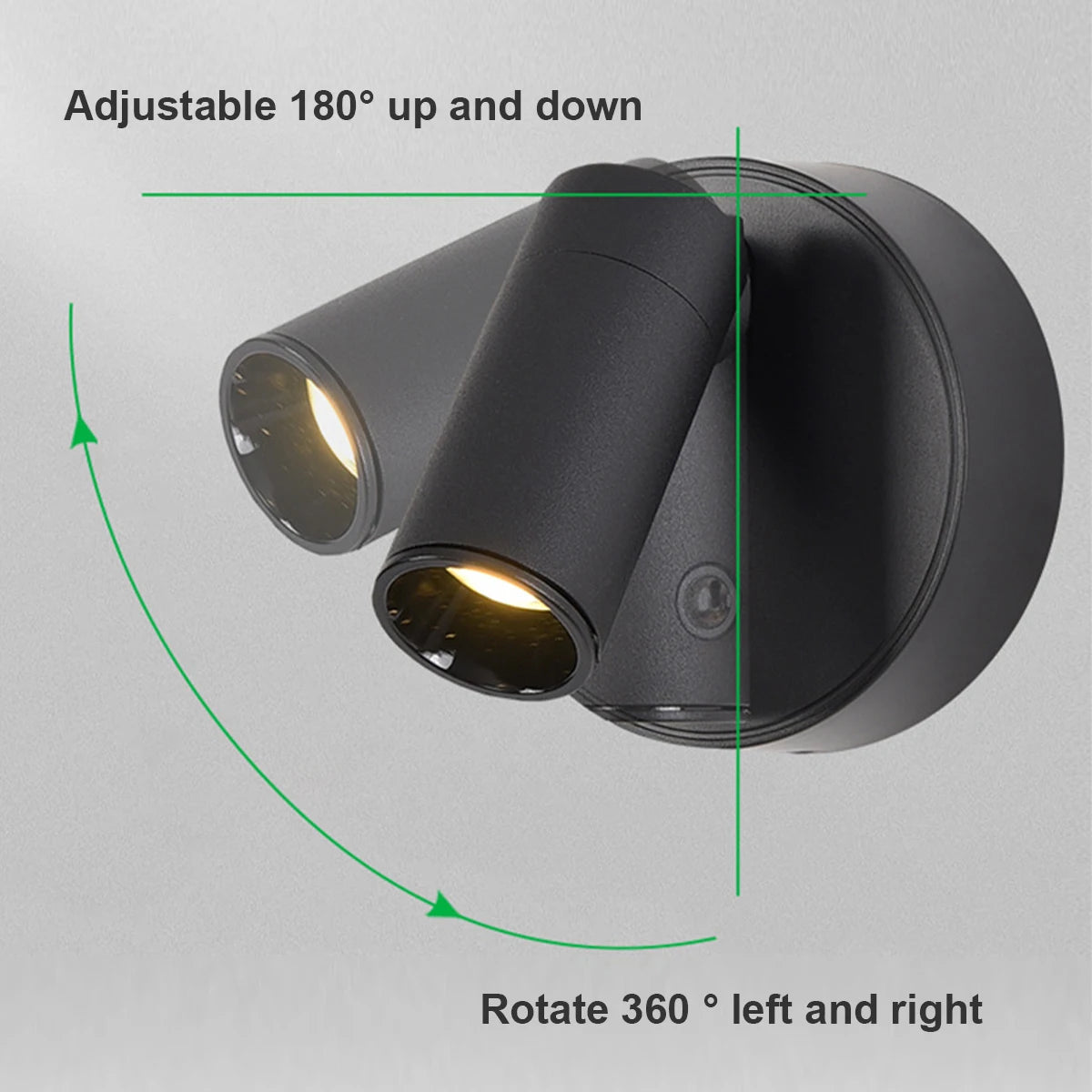 applique murale led rechargeable usb noir blanc moderne réglable intensité variable chambre étude