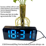 horloge numérique LED moderne multi couleurs ambiancé réglable sans marque
