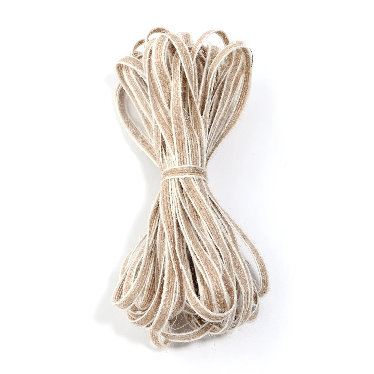 ruban décoratif toile jute motifs géométriques beige rustique artisanal emballage décoration mariage