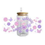 autocollants papillons fleurs tasse imperméable adhésif floral transparent amerique bricolage