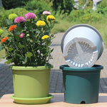 pot fleurs moderne plastique vert pot plantes succulentes aménagement extérieur jardinage assise amovible