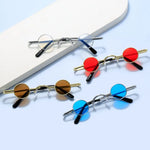 lunettes soleil unisexe rondes vintage or noir gris transparentes classiques punk anti reflet uv