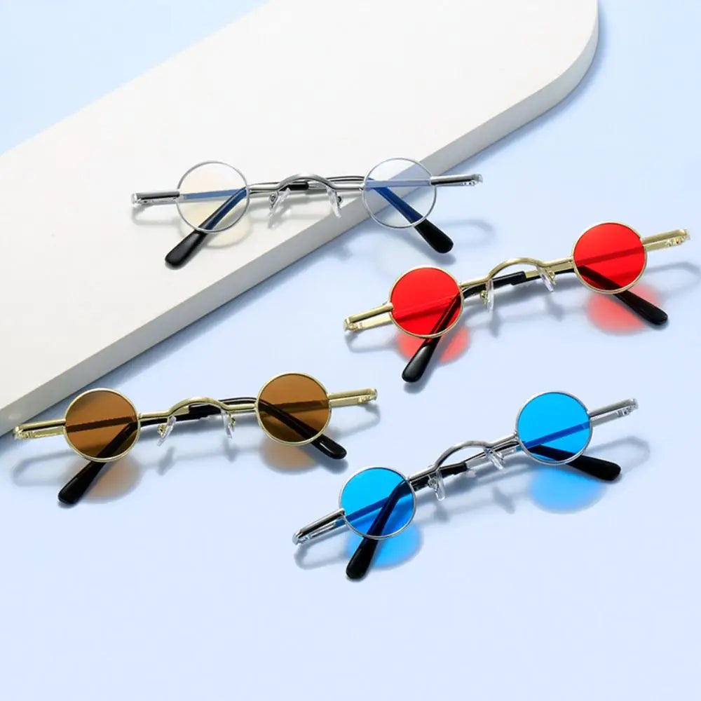 lunettes soleil unisexe rondes vintage or noir gris transparentes classiques punk anti reflet uv