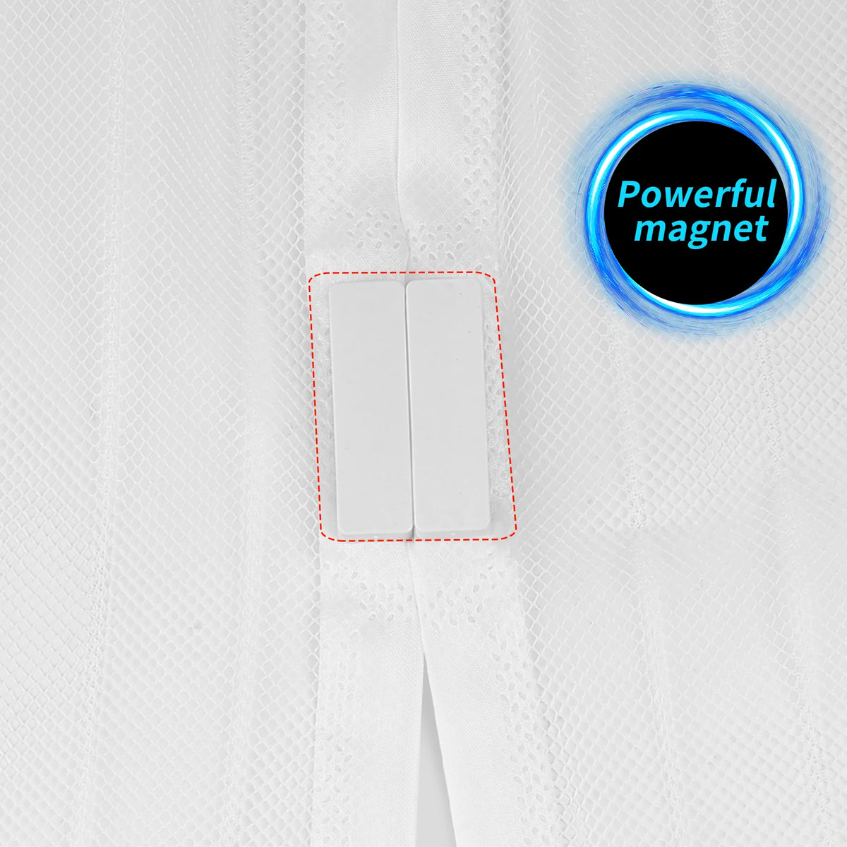 rideau porte anti insectes blanc maille fine aimants puissants mains libres ventilation moderne chambre