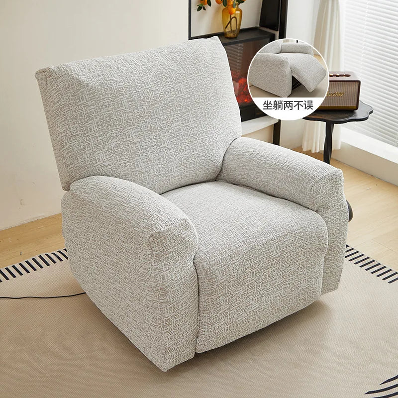 housse fauteuil inclinable extensible chenille beige clair protection canapé moderne lavable