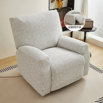 housse fauteuil inclinable extensible chenille beige clair protection canapé moderne lavable