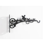 support mural décoratif artisanal oiseaux branches motifs floraux vintage équerre suspendue pot fleur balcon