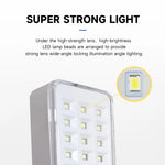 lampe led urgence rechargeable 90 led blanc argenté fixations modernes utilitaires