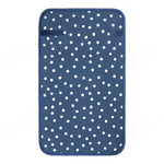tapis changement bébé bleu marine points blancs moderne pratique imperméable réutilisable portable adhésif fixations