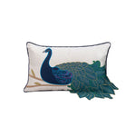 taies d'oreillers patchwork motif pavon beige traditionnel respectueux environnement maison