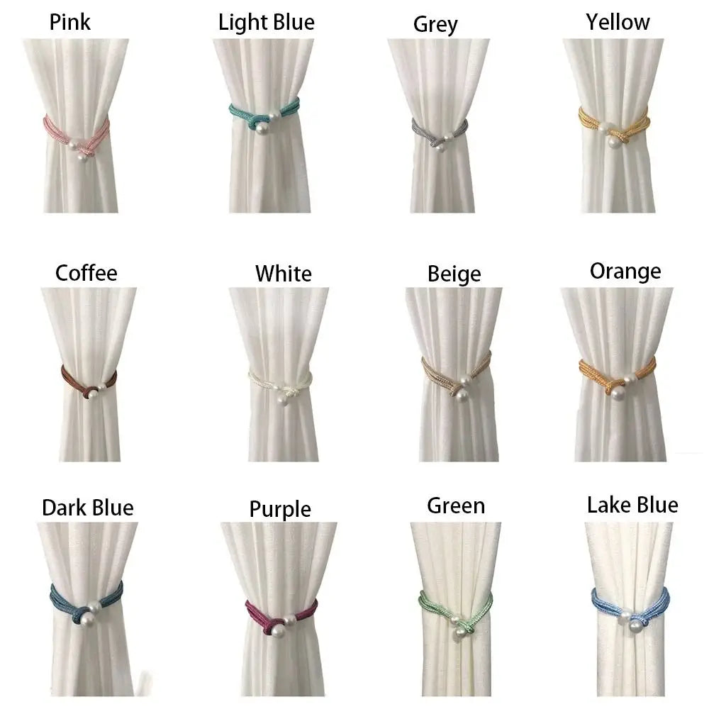 boucles rideau coton moderne rose bleu gris jaune blanc ornement