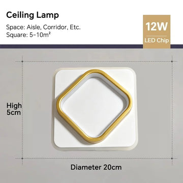 plafonnier led rond moderne doré blanc luminaire salon chambre couloir intérieur luxe
