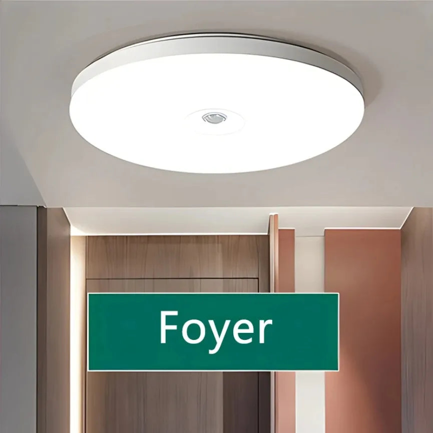 lampe détecteur mouvement infrarouge led moderne blanc flux lumineux large zone éclairage autoinstallation