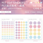 sticker rond minimaliste bleu rose gris blanc adhésif decoration journal 120pcs moderne unitaire