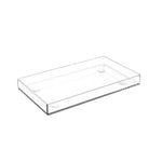plateau acrylique transparent moderne rectangle rangement cuisine décoration maison fruits organizer vanity