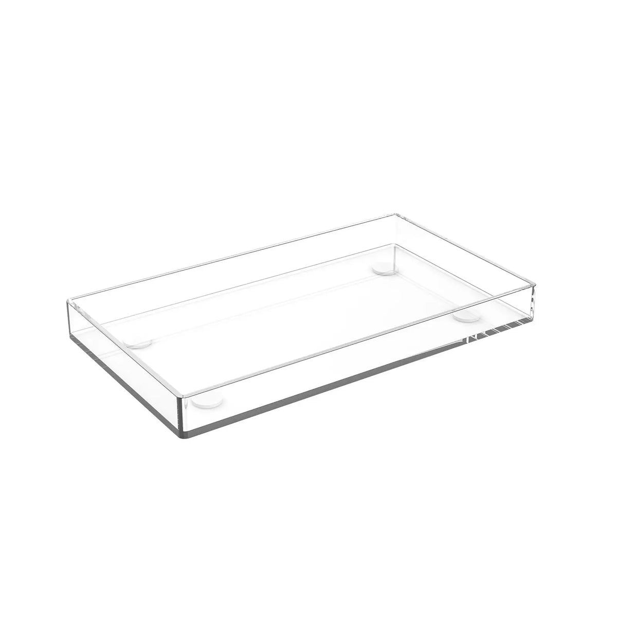 plateau acrylique transparent moderne rectangle rangement cuisine décoration maison fruits organizer vanity