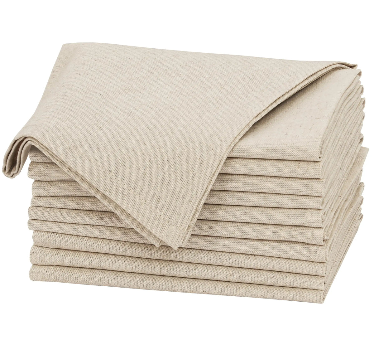 serviettes lin naturel beige clair 30x30cm classiques maison mariage fêtes restaurant