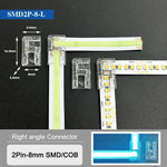connecteurs led blanc jaune vert bleu 5v 48v 5mm 8mm 10mm clips transparents modernes