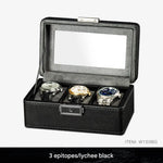 boîte rangement montres velours noir cadenas moderne 12 places storage watch box black velvet