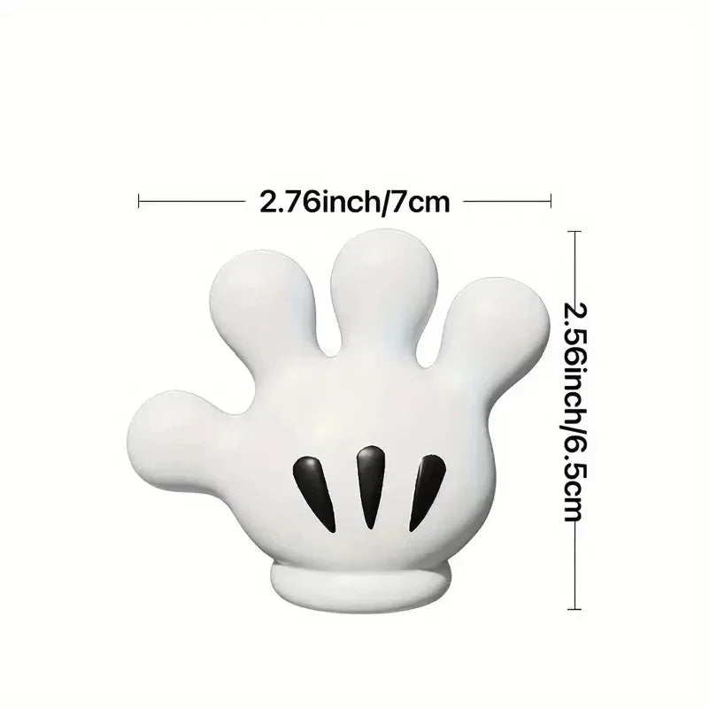 support mural décoratif mickey brosse dents ventouse serviette bijoux blanc noir moderne ludique enfantin