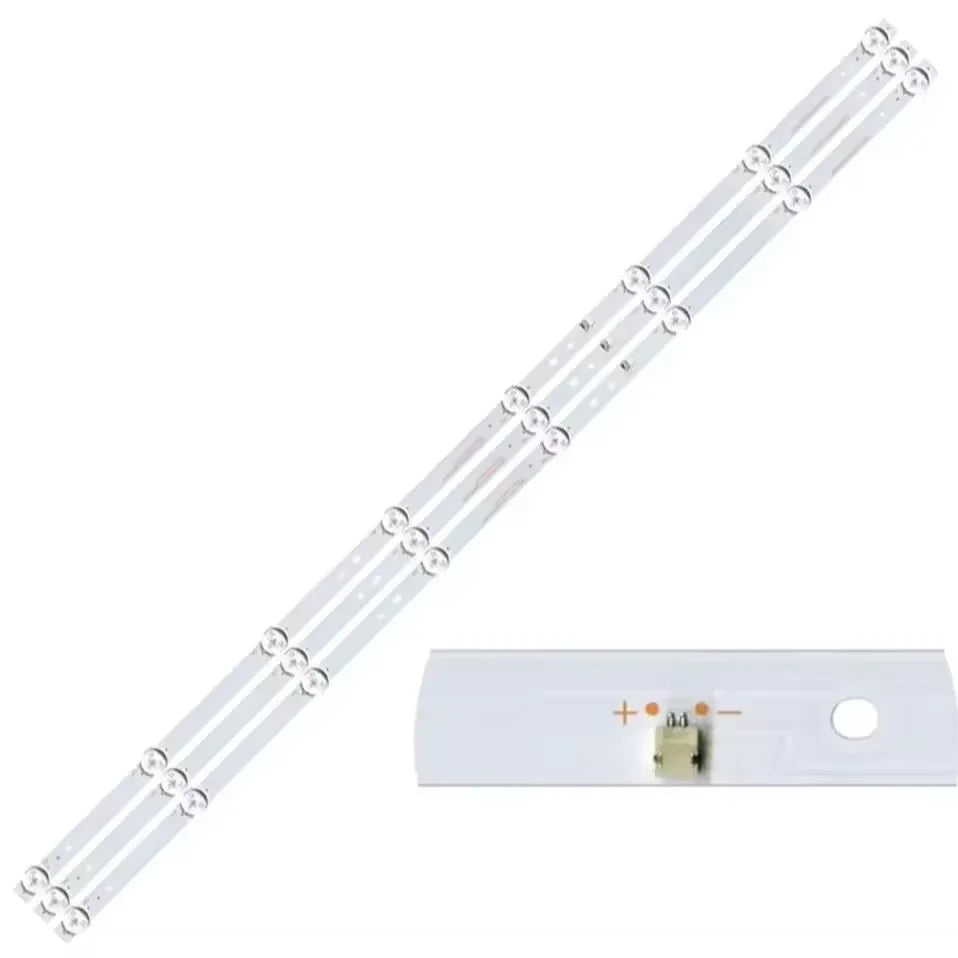 bande led rétro éclairage 6v blanc lisse moderne connecteur électrique leds 736mm